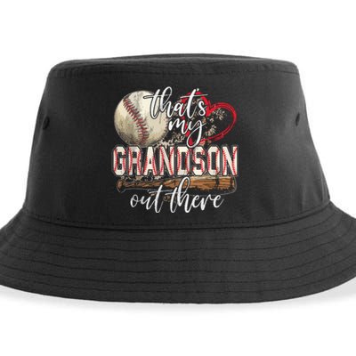 That's My Grandson Out There Baseball Grandma Mother's Day Sustainable Bucket Hat