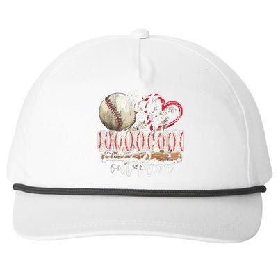 That's My Grandson Out There Baseball Grandma Mother's Day Snapback Five-Panel Rope Hat