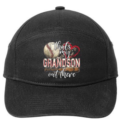 That's My Grandson Out There Baseball Grandma Mother's Day 7-Panel Snapback Hat