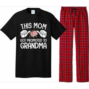 This Mom Got Promoted To Grandma Flower Art Pajama Set