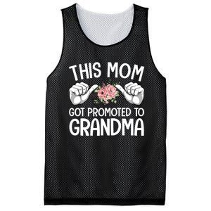 This Mom Got Promoted To Grandma Flower Art Mesh Reversible Basketball Jersey Tank