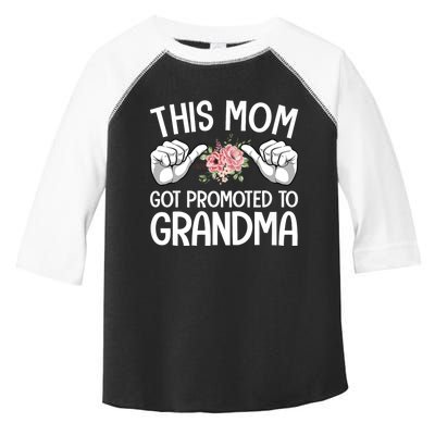 This Mom Got Promoted To Grandma Flower Art Toddler Fine Jersey T-Shirt