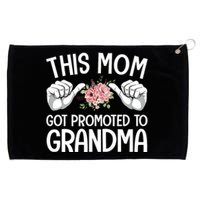 This Mom Got Promoted To Grandma Flower Art Grommeted Golf Towel