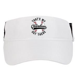 Thats My Grandson Out There Baseball Grandma Mothers Day Adult Drive Performance Visor