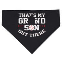 Thats My Grandson Out There Gifts Women Baseball Grandma Mom USA-Made Doggie Bandana