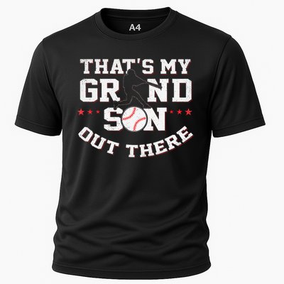 Thats My Grandson Out There Gifts Women Baseball Grandma Mom Cooling Performance Crew T-Shirt