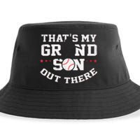 Thats My Grandson Out There Gifts Women Baseball Grandma Mom Sustainable Bucket Hat