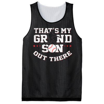 Thats My Grandson Out There Gifts Women Baseball Grandma Mom Mesh Reversible Basketball Jersey Tank