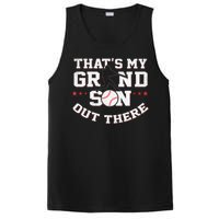 Thats My Grandson Out There Gifts Women Baseball Grandma Mom PosiCharge Competitor Tank