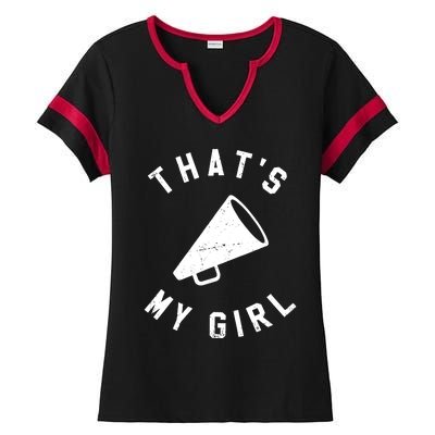 Thats My Girl Cheerleading Ladies Halftime Notch Neck Tee