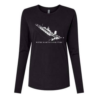 Titanic Making Good Time Womens Cotton Relaxed Long Sleeve T-Shirt