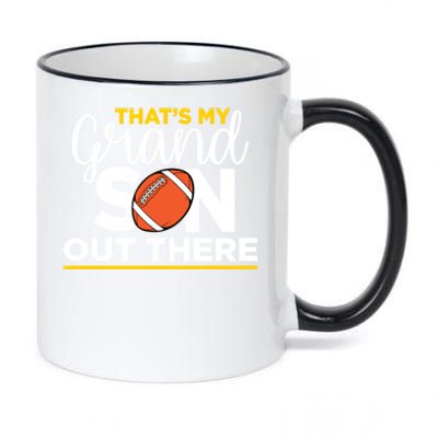 Thats My Grandson Out There Football Grandma 11oz Black Color Changing Mug