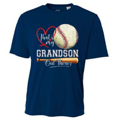 ThatS My Grandson Out There Baseball Grandma MotherS Day Cooling Performance Crew T-Shirt