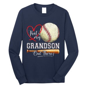 ThatS My Grandson Out There Baseball Grandma MotherS Day Long Sleeve Shirt