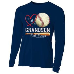 ThatS My Grandson Out There Baseball Grandma MotherS Day Cooling Performance Long Sleeve Crew