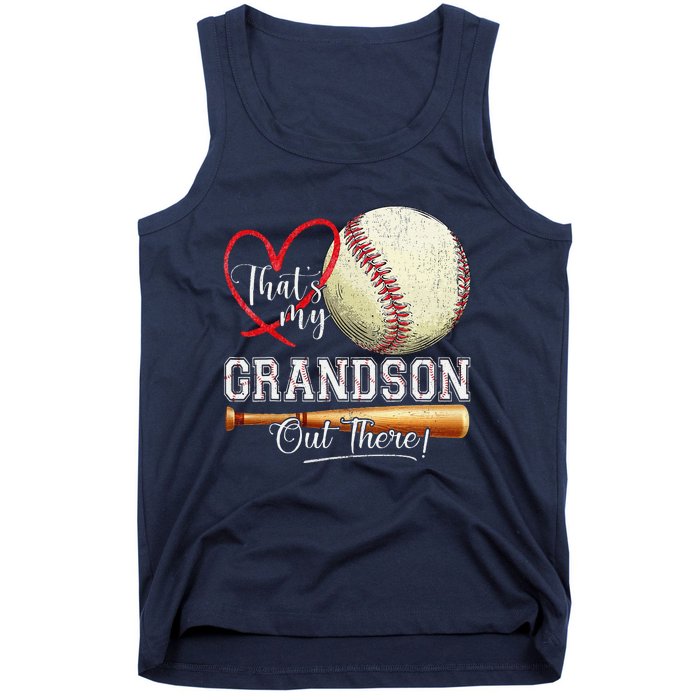 ThatS My Grandson Out There Baseball Grandma MotherS Day Tank Top