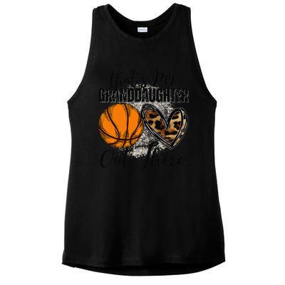 ThatS My Granddaughter Out There Basketball Grandma Grandpa Ladies PosiCharge Tri-Blend Wicking Tank