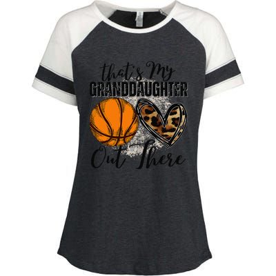 ThatS My Granddaughter Out There Basketball Grandma Grandpa Enza Ladies Jersey Colorblock Tee