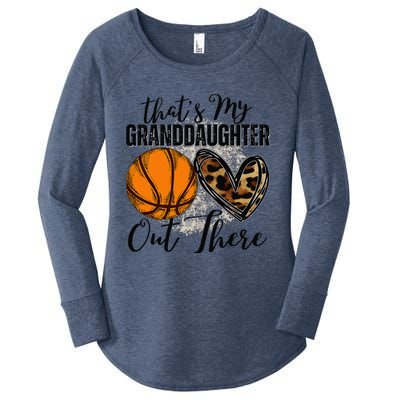 ThatS My Granddaughter Out There Basketball Grandma Grandpa Women's Perfect Tri Tunic Long Sleeve Shirt