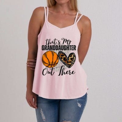 ThatS My Granddaughter Out There Basketball Grandma Grandpa Women's Strappy Tank