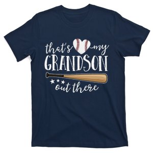 ThatS My Grandson Out There Gift Women Baseball Grandma T-Shirt