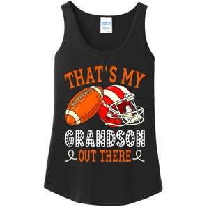 Thats My Grandson Out There Funny Football Grandma Ladies Essential Tank