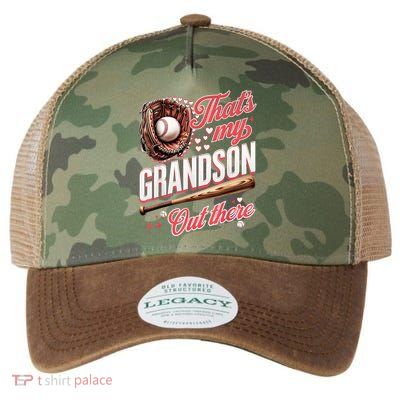 That's My Grandson Out There Baseball Grandma Mother's Day Legacy Tie Dye Trucker Hat