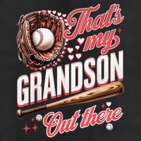 That's My Grandson Out There Baseball Grandma Mother's Day Adult Drive Performance Visor