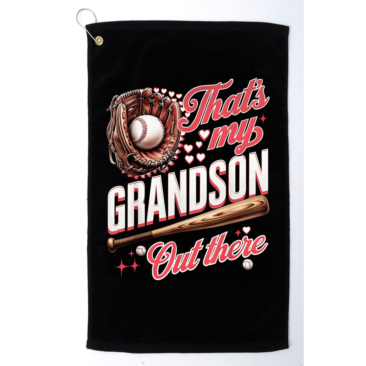 That's My Grandson Out There Baseball Grandma Mother's Day Golf Towel