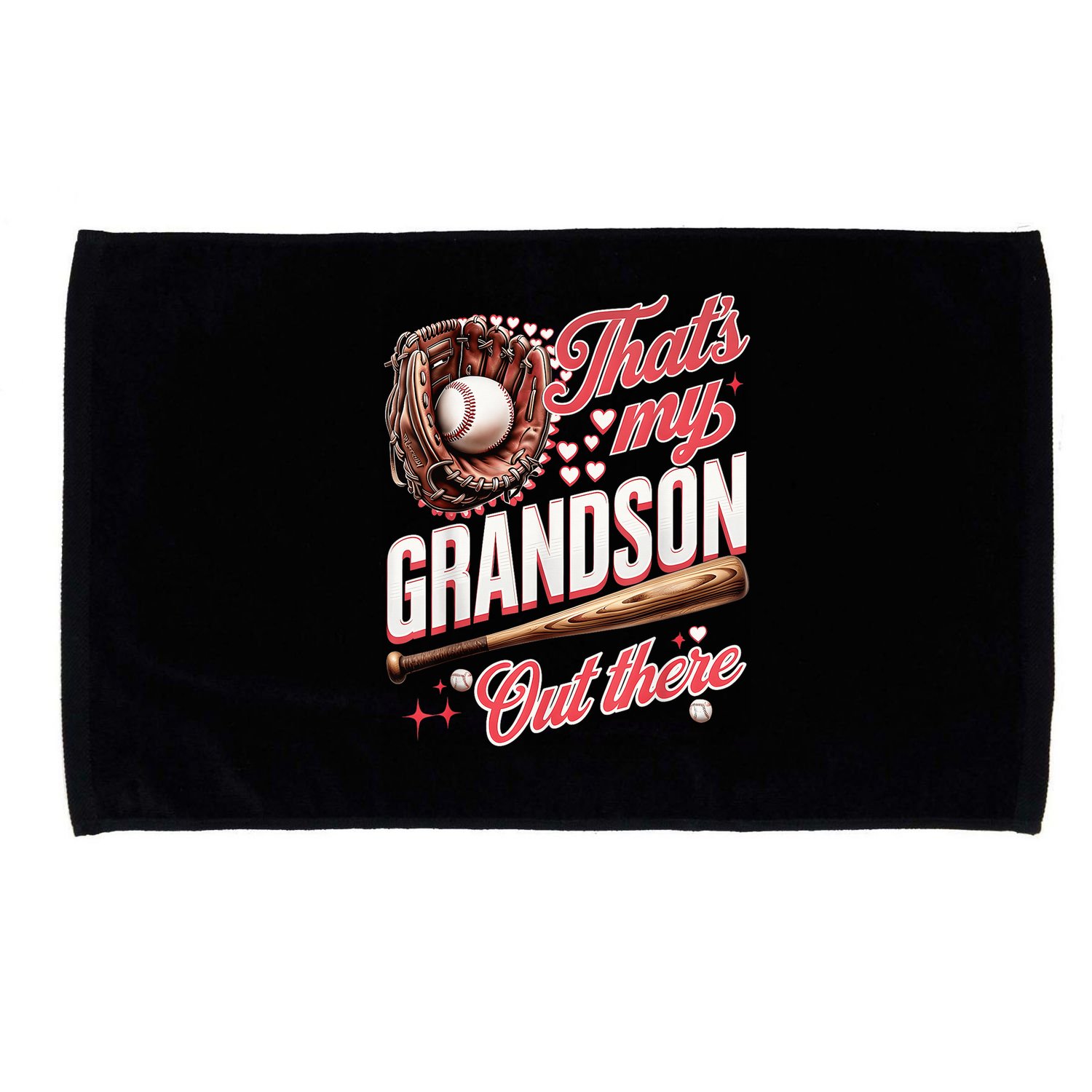 That's My Grandson Out There Baseball Grandma Mother's Day Microfiber Hand Towel