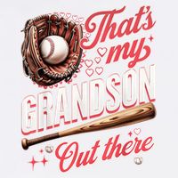 That's My Grandson Out There Baseball Grandma Mother's Day Garment-Dyed Sweatshirt