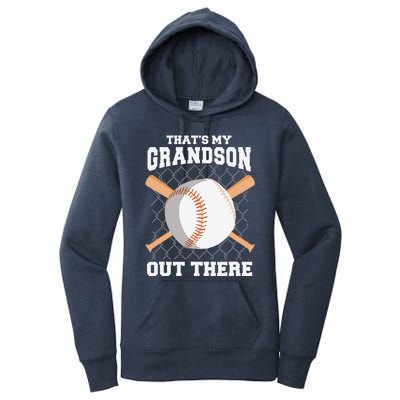 ThatS My Grandson Out There Grandma Grandpa Baseball Women's Pullover Hoodie