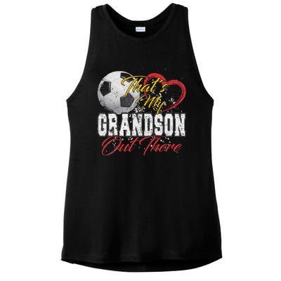 ThatS My Grandson Out There Soccer Grandma Mama Mothers Day Ladies PosiCharge Tri-Blend Wicking Tank