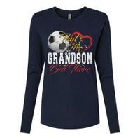 ThatS My Grandson Out There Soccer Grandma Mama Mothers Day Womens Cotton Relaxed Long Sleeve T-Shirt