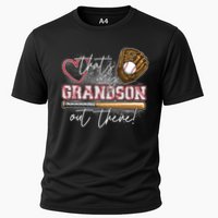 That's My Grandson Out There Proud Baseball Grandparent Cooling Performance Crew T-Shirt