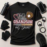That's My Grandson Out There Proud Baseball Grandparent Cooling Performance Crew T-Shirt