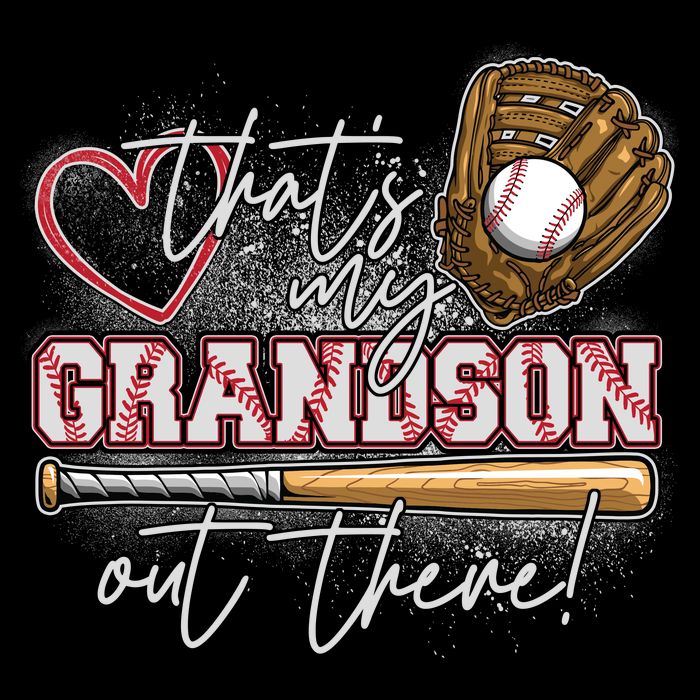 That's My Grandson Out There Proud Baseball Grandparent Apron