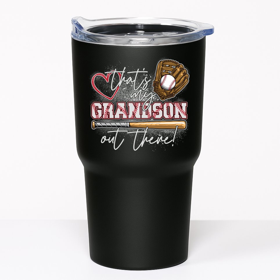 That's My Grandson Out There Proud Baseball Grandparent Tumbler