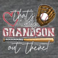 That's My Grandson Out There Proud Baseball Grandparent 7 Panel Mesh Trucker Snapback Hat