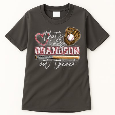 That's My Grandson Out There Proud Baseball Grandparent Tall T-Shirt