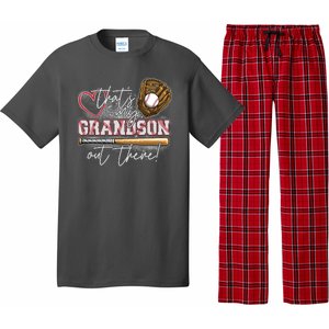 That's My Grandson Out There Proud Baseball Grandparent Pajama Set