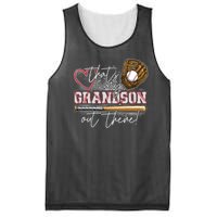 That's My Grandson Out There Proud Baseball Grandparent Mesh Reversible Basketball Jersey Tank