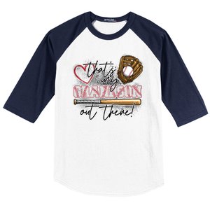 That's My Grandson Out There Proud Baseball Grandparent Baseball Sleeve Shirt