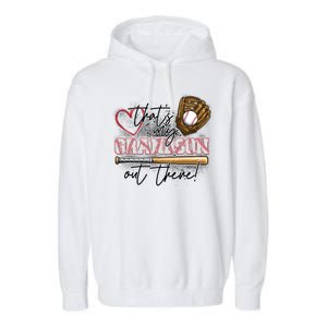 That's My Grandson Out There Proud Baseball Grandparent Garment-Dyed Fleece Hoodie