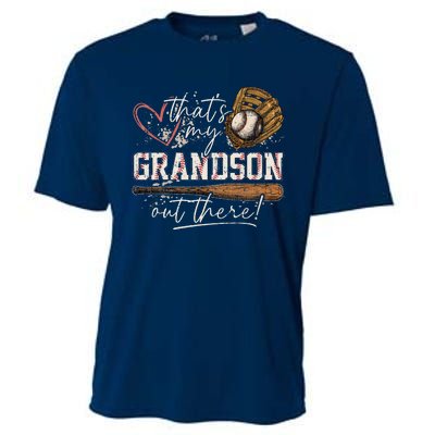 ThatS My Grandson Out There Baseball Grandma Cooling Performance Crew T-Shirt