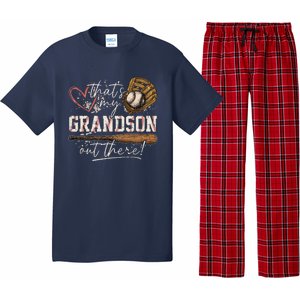 ThatS My Grandson Out There Baseball Grandma Pajama Set