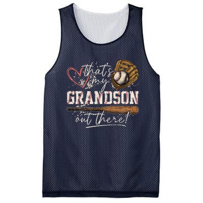 ThatS My Grandson Out There Baseball Grandma Mesh Reversible Basketball Jersey Tank