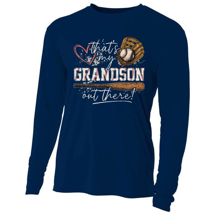 ThatS My Grandson Out There Baseball Grandma Cooling Performance Long Sleeve Crew