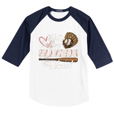 ThatS My Grandson Out There Baseball Grandma Baseball Sleeve Shirt