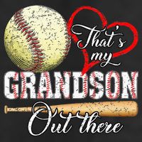 That's My Grandson Out There Baseball Grandma Mother's Day Cool Comfort Performance Bucket Hat